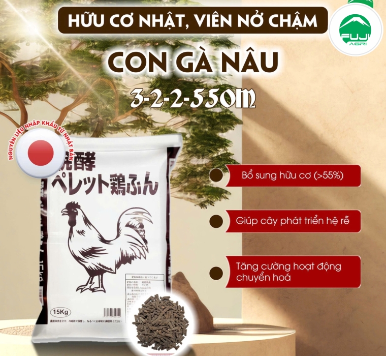Hữu cơ Nhật Con Gà Nâu